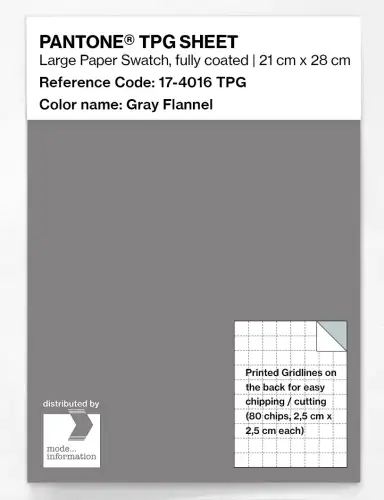 PANTONE® TPG SHEET 17-4016 TPG Gray Flannel