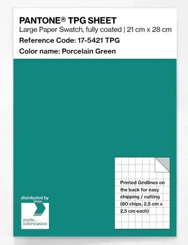 PANTONE® TPG SHEET 17-5421 TPG Porcelain Green
