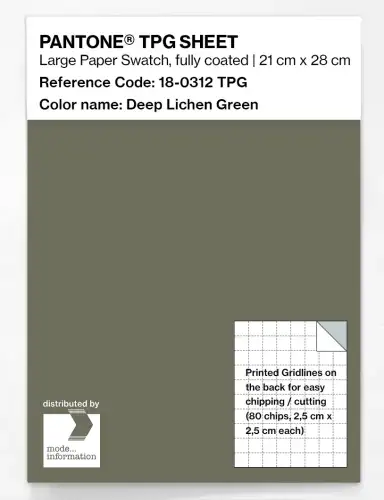 PANTONE® TPG SHEET 18-0312 TPG Deep Lichen Green