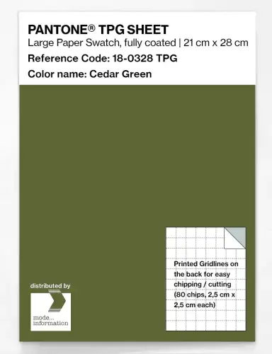 PANTONE® TPG SHEET 18-0328 TPG Cedar Green