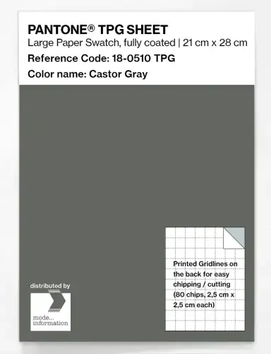 PANTONE® TPG SHEET 18-0510 TPG Castor Gray