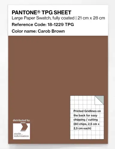 PANTONE® TPG SHEET 18-1229 TPG Carob Brown