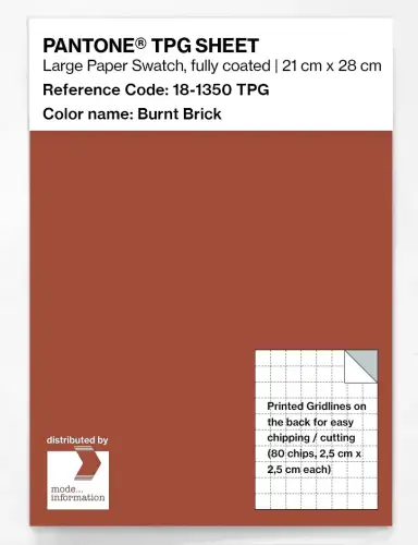 PANTONE® TPG SHEET 18-1350 TPG Burnt Brick