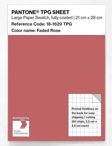 PANTONE® TPG SHEET 18-1629 TPG Faded Rose