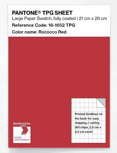 PANTONE® TPG SHEET 18-1652 TPG Rococco Red