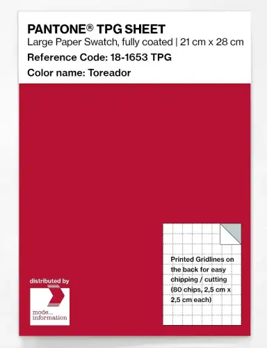 PANTONE® TPG SHEET 18-1653 TPG Toreador