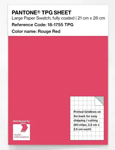 PANTONE® TPG SHEET 18-1755 TPG Rouge Red