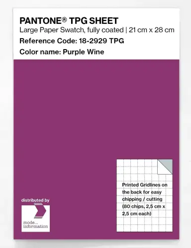 PANTONE® TPG SHEET 18-2929 TPG Purple Wine