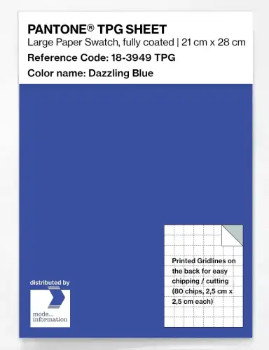 PANTONE® TPG SHEET 18-3949 TPG Dazzling Blue