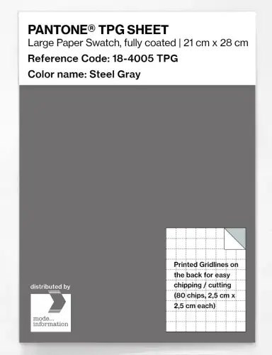 PANTONE® TPG SHEET 18-4005 TPG Steel Gray
