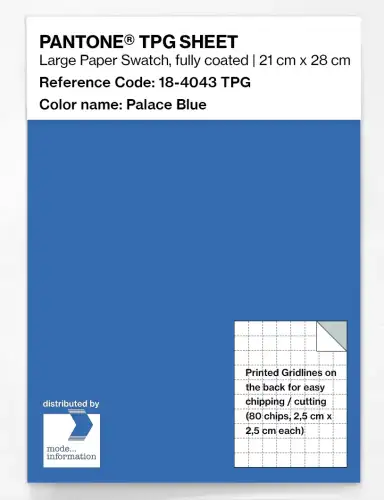 PANTONE® TPG SHEET 18-4043 TPG Palace Blue