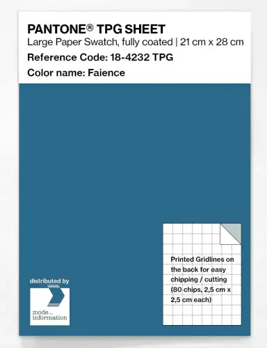 PANTONE® TPG SHEET 18-4232 TPG Faience