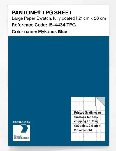 PANTONE® TPG SHEET 18-4434 TPG Mykonos Blue