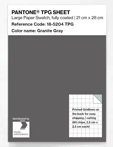 PANTONE® TPG SHEET 18-5204 TPG Granite Gray