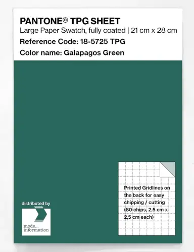 PANTONE® TPG SHEET 18-5725 TPG Galapagos Green