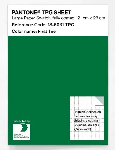 PANTONE® TPG SHEET 18-6031 TPG First Tee