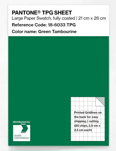 PANTONE® TPG SHEET 18-6033 TPG Green Tambourine