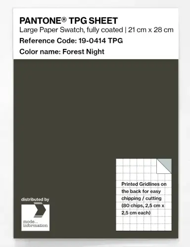 PANTONE® TPG SHEET 19-0414 TPG Forest Night