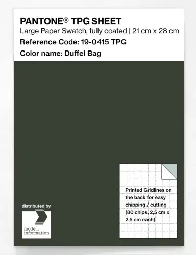PANTONE® TPG SHEET 19-0415 TPG Duffel Bag