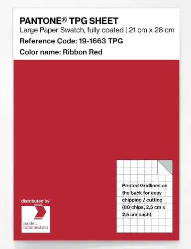 PANTONE® TPG SHEET 19-1663 TPG Ribbon Red