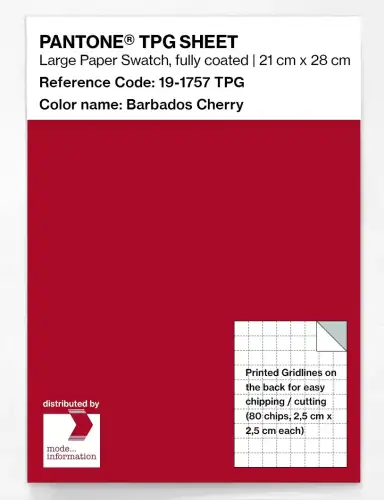 PANTONE® TPG SHEET 19-1757 TPG Barbados Cherry