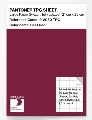 PANTONE® TPG SHEET 19-2030 TPG Beet Red