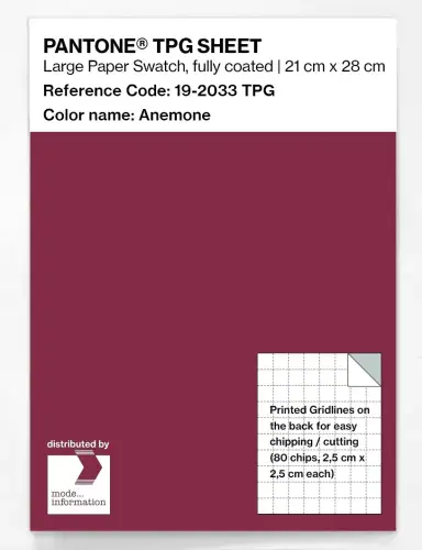 PANTONE® TPG SHEET 19-2033 TPG Anemone
