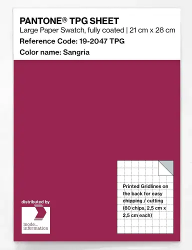 PANTONE® TPG SHEET 19-2047 TPG Sangria