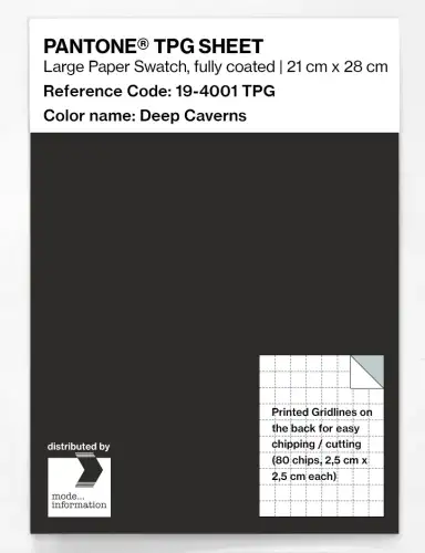 PANTONE® TPG SHEET 19-4001 TPG Deep Caverns