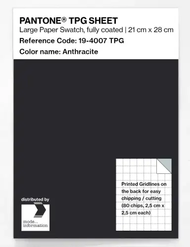 PANTONE® TPG SHEET 19-4007 TPG Anthracite
