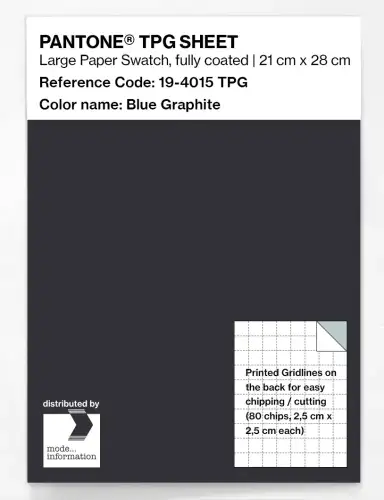 PANTONE® TPG SHEET 19-4015 TPG Blue Graphite