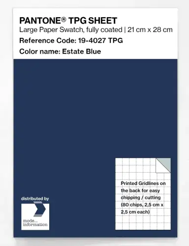 PANTONE® TPG SHEET 19-4027 TPG Estate Blue