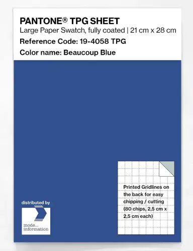 PANTONE® TPG SHEET 19-4058 TPG Beaucoup Blue