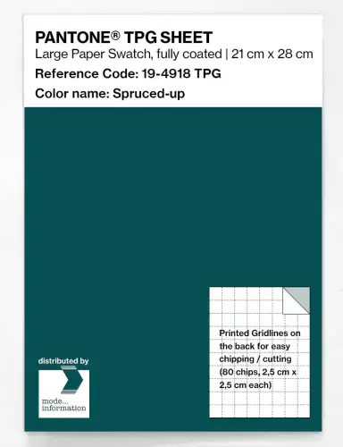 PANTONE® TPG SHEET 19-4918 TPG Spruced-up
