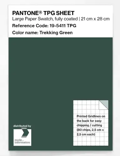 PANTONE® TPG SHEET 19-5411 TPG Trekking Green