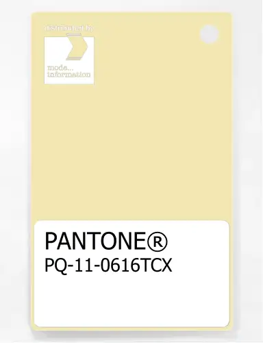 PANTONE® PLASTIC STANDARD CHIP PQ 11-0616 TCX Pastel Yellow