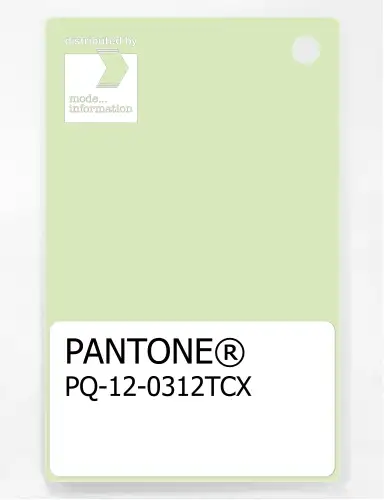 PANTONE® PLASTIC STANDARD CHIP PQ 12-0312 TCX Lime Cream