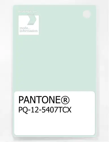 PANTONE® PLASTIC STANDARD CHIP PQ 12-5407 TCX Aqua Glass