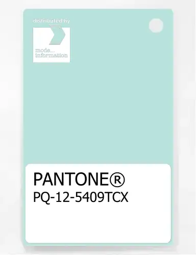 PANTONE® PLASTIC STANDARD CHIP PQ 12-5409 TCX Fair Aqua