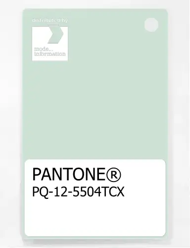 PANTONE® PLASTIC STANDARD CHIP PQ 12-5504 TCX Clearly Aqua