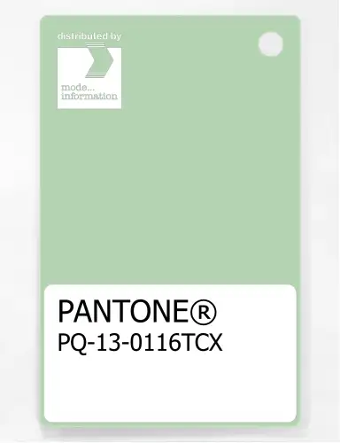 PANTONE® PLASTIC STANDARD CHIP PQ 13-0116 TCX Pastel Green
