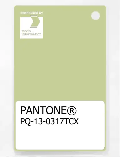 PANTONE® PLASTIC STANDARD CHIP PQ 13-0317 TCX Lily Green