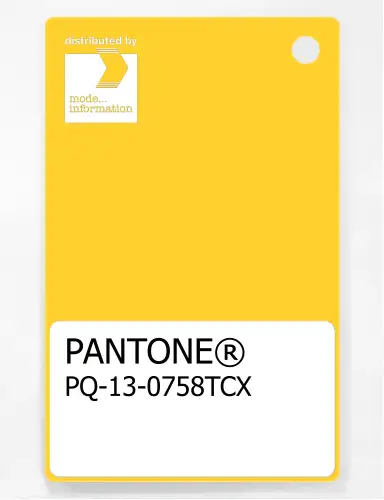 PANTONE® PLASTIC STANDARD CHIP PQ 13-0758 TCX Dandelion