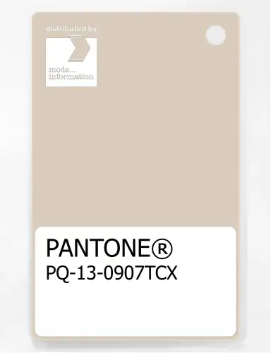 PANTONE® PLASTIC STANDARD CHIP PQ 13-0907 TCX Sandshell