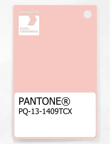 PANTONE® PLASTIC STANDARD CHIP PQ 13-1409 TCX Seashell Pink