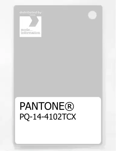 PANTONE® PLASTIC STANDARD CHIP PQ 14-4102 TCX Glacier Gray