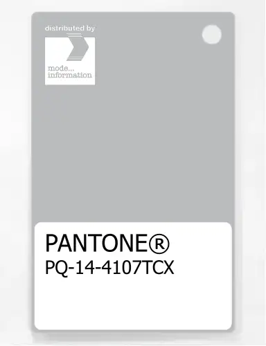 PANTONE® PLASTIC STANDARD CHIP PQ 14-4107 TCX Quiet Gray