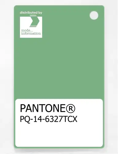PANTONE® PLASTIC STANDARD CHIP PQ 14-6327 TCX Zephyr Green