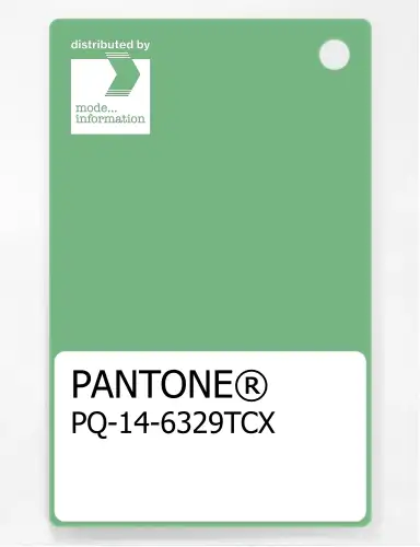PANTONE® PLASTIC STANDARD CHIP PQ 14-6329 TCX Absinthe Green