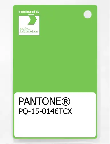 PANTONE® PLASTIC STANDARD CHIP PQ 15-0146 TCX Green Flash